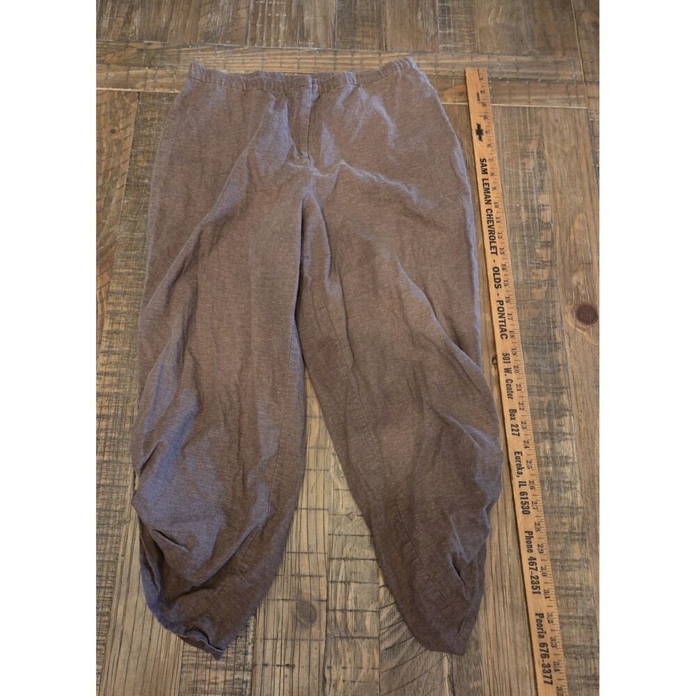 Dialogue Linen Blend Boho Pant With Side Ties Size 12